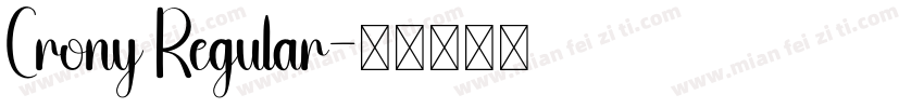 Crony Regular字体转换